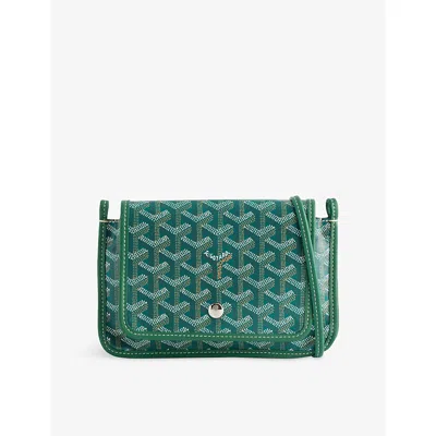Reselfridges Mens  Pre-loved Goyard Plumet Coated-canvas Clutch In Green