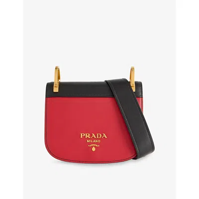 Reselfridges Mens  Pre-loved Prada Pattina Saffiano-leather Cross-body Bag