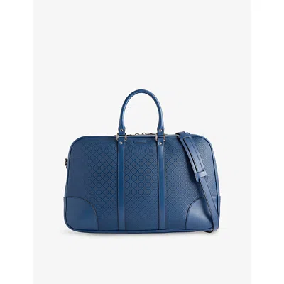 Reselfridges Pre-loved Gucci Diamante-pattern Leather Travel Bag