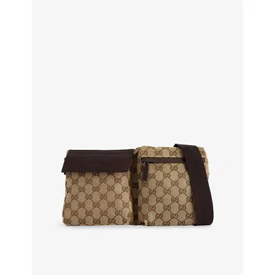 Reselfridges Pre-loved Gucci Gg Canvas Pocket Belt Bag