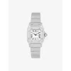 Reselfridges Watches Stainless Steel Ltl Cartier Santos  24mm<br/>pre-loved Cartier Santos Carre Stainless-steel Automati In Silver
