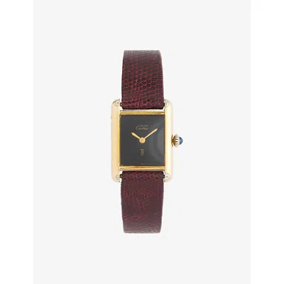 Reselfridges Watches Mens Vermeil Gold Plated Pre-loved Cartier Must De Tank 1980s Gold-plated Vermeil Manual-winding Wat