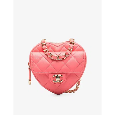 Reselfridges Womens Pink Pre-loved Chanel Mini Leather Cross-body Bag