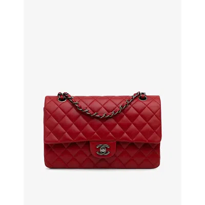 Reselfridges Womens Red Pre-loved Chanel Medium Leather Shoulder Bag