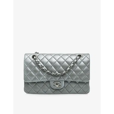 Reselfridges Womens Silver Pre-loved Chanel Leather Shoulder Bag