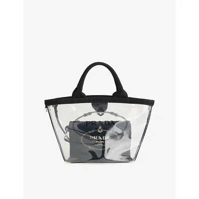 Reselfridges Womens Black Clear Pre-loved Prada Clear Vinyl Handbag