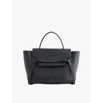 Reselfridges Womens Black Pre-loved Celine Grained Leather Belt Bag