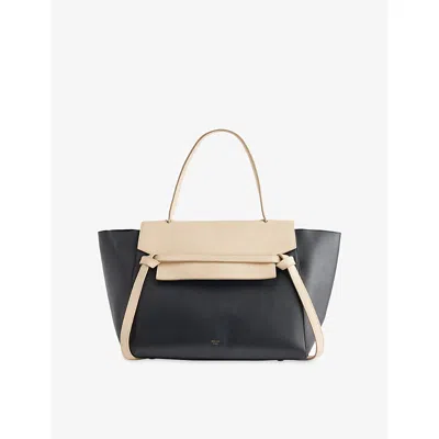 Reselfridges Womens Black Pre-loved Celine Mini Smooth Leather Belt Bag