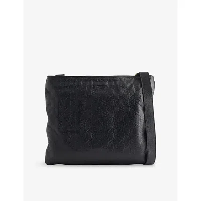 Reselfridges Womens Black Pre-loved Gucci Guccissima Leather Crossbody Bag
