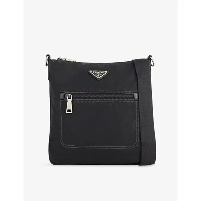 Reselfridges Womens Black Pre-loved Prada Tessuto Woven Cross-body Bag