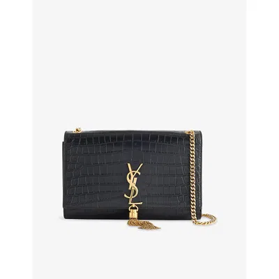 Reselfridges Womens Black Pre-loved Yves Saint Laurent Kate Tassel Leather Shoulder Bag