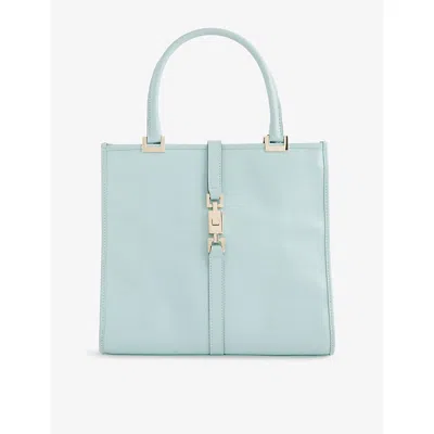 Reselfridges Womens Blue Pre-loved Gucci Guccissima Jackie Canvas Tote Bag