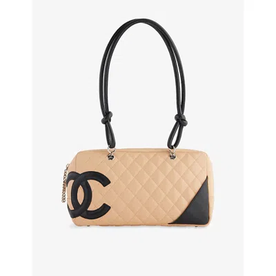 Reselfridges Womens  Pre-loved Chanel Cambon Ligne Large Quilted Leather Shoulder Bag In Brown