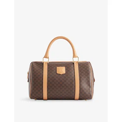 Reselfridges Womens Brown Pre-loved Celine Macadam Coated-canvas Boston Bag