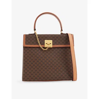 Reselfridges Womens Brown Pre-loved Celine Macadam Two-way Canvas Pvc Tote Bag