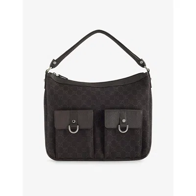 Reselfridges Womens Brown Pre-loved Gucci Gg Abbey Canvas Shoulder Bag