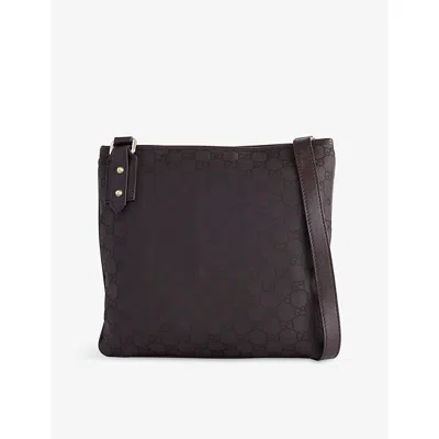 Reselfridges Womens Brown Pre-loved Gucci Gg Canvas Crossbody