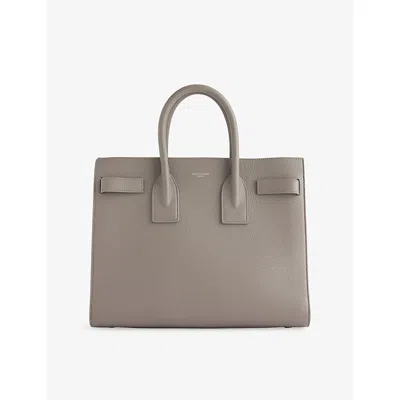 Reselfridges Womens Grey Dark Grey Pre-loved Saint Laurent Sac De Jour Small Leather Satchel Bag