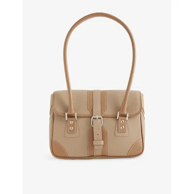 Reselfridges Womens Neutral Pre-loved Burberry Leather Shoulder Bag