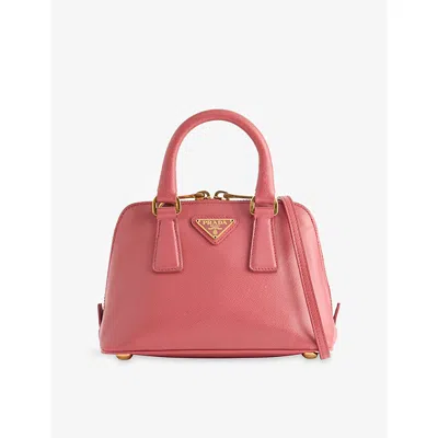 Reselfridges Womens Pink Pre-loved Prada Mini Saffiano Leather Top-handle Bag