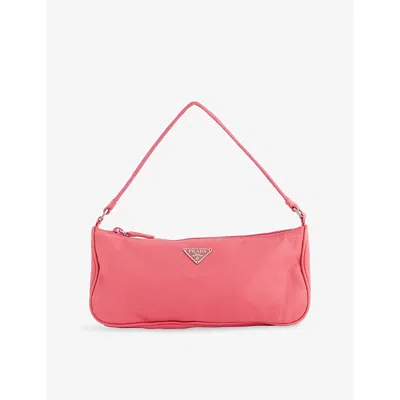 Reselfridges Womens Pink Pre-loved Prada Tessuto Nylon Shoulder Bag
