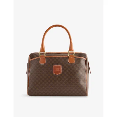 Reselfridges Womens Pre-loved Celine Macadam Coated-canvas Handbag Brown