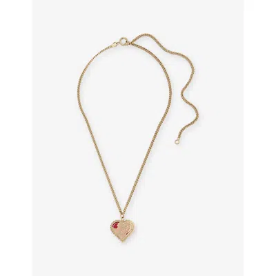 Reselfridges Womens Pre-loved Chanel Cc Heart Gold-plated Necklace