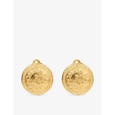 Reselfridges Womens Pre-loved Chanel Gold-plated 31 Rue Cambon Round Clip-on Earrings