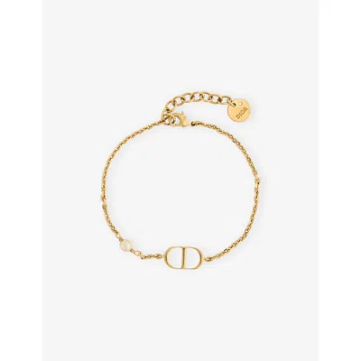 Reselfridges Womens Pre-loved Chanel Gold-plated Faux-pearl Petit Cd Bracelet