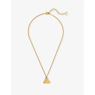 Reselfridges Womens Pre-loved Dior Bag Metal Pendant Necklace Gold