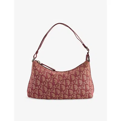 Reselfridges Womens Pre-loved Dior Diorissimo Trotter Canvas Shoulder Bag Red