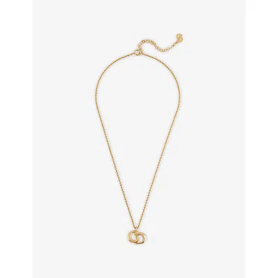 Reselfridges Womens Pre-loved Dior Gold-plated Cd Logo Pendant Necklace