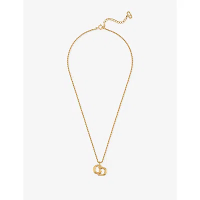 Reselfridges Womens Pre-loved Dior Gold-plated Cd Pendant Necklace