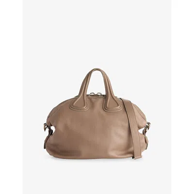 Reselfridges Womens Pre-loved Givenchy Medium Nightingale Leather Satchel Taupe Brown
