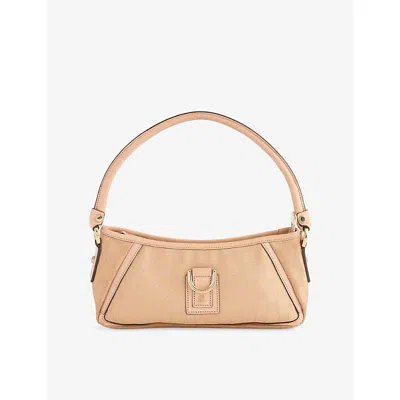 Reselfridges Womens Pre-loved Gucci Abbey D-ring Canvas Pochette Bag Brown Caramel