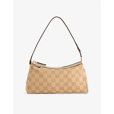 Reselfridges Womens Pre-loved Gucci Gg Canvas Abbey D Ring Pochette Cream