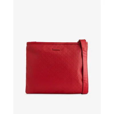 Reselfridges Womens Red Pre-loved Gucci Hilary Lux Diamante Leather Cross-body Bag