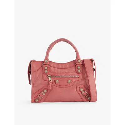 Reselfridges Womens  Pre-loved Balenciaga Motocross Giant 21 City Mini Leather Satchel Bag In Red