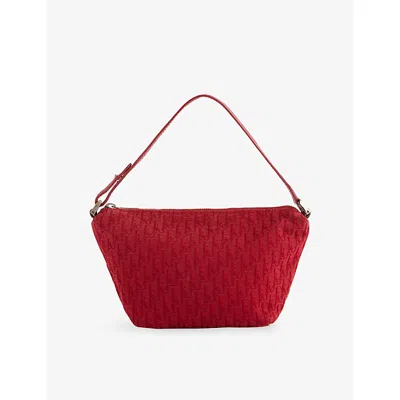 Reselfridges Womens  Pre-loved Diorissimo Trotter Canvas Pochette Handbag In Red