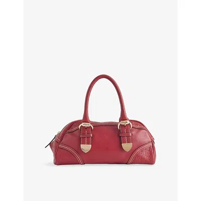 Reselfridges Womens Red Pre-loved Gucci Signoria Leather Handbag