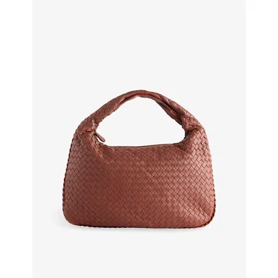 Reselfridges Womens  Bottega Veneta Intrecciato Hobo Leather Tote Bag In Brown