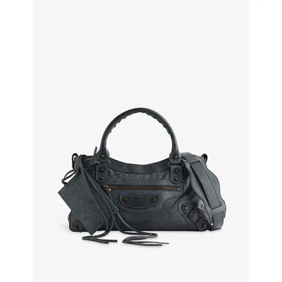 Reselfridges Womens  Pre-loved Balenciaga Motox First Leather Bag In Gray