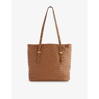 Reselfridges Womens  Pre-loved Bottega Leather Shopper Tote In Brown