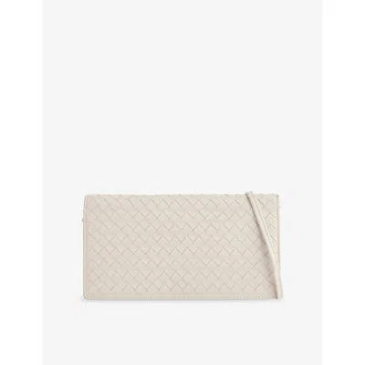 Reselfridges Womens  Pre-loved Bottega Veneta Intrecciato Leather Clutch In White