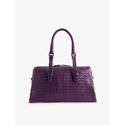 Reselfridges Womens  Pre-loved Bottega Veneta Intrecciato Montaigne Leather Handbag In Purple