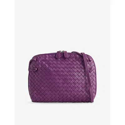 Reselfridges Womens  Pre-loved Bottega Veneta Intrecciato Nodini Leather Crossbody Bag In Purple
