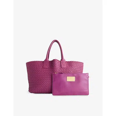 Reselfridges Womens  Pre-loved Bottega Veneta Large Cabat Leather Tote Bag In Purple