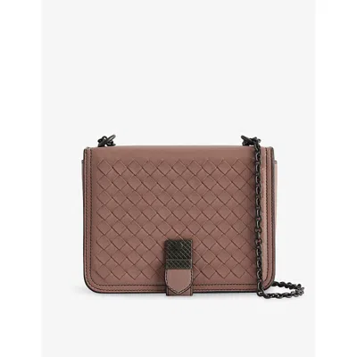 Reselfridges Womens  Pre-loved Bottega Veneta Runway Small Leather Shoulder Bag In Purple