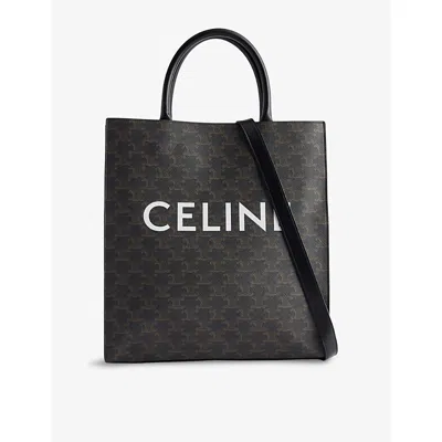 Reselfridges Womens  Pre-loved Celine Cabas Triomphe Canvas Tote Bag In Black Grey