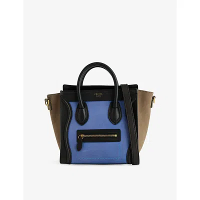 Reselfridges Womens  Pre-loved Celine Luggage Nano Leather Tote Bag In Multi